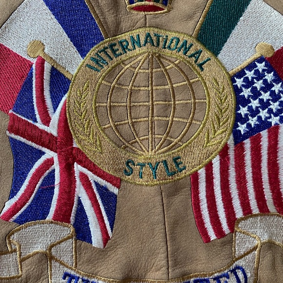 THE LIMITED Women’s Brown/Cream 100% Leather 100%Cotton Jacket Size M - Picture 5 of 8